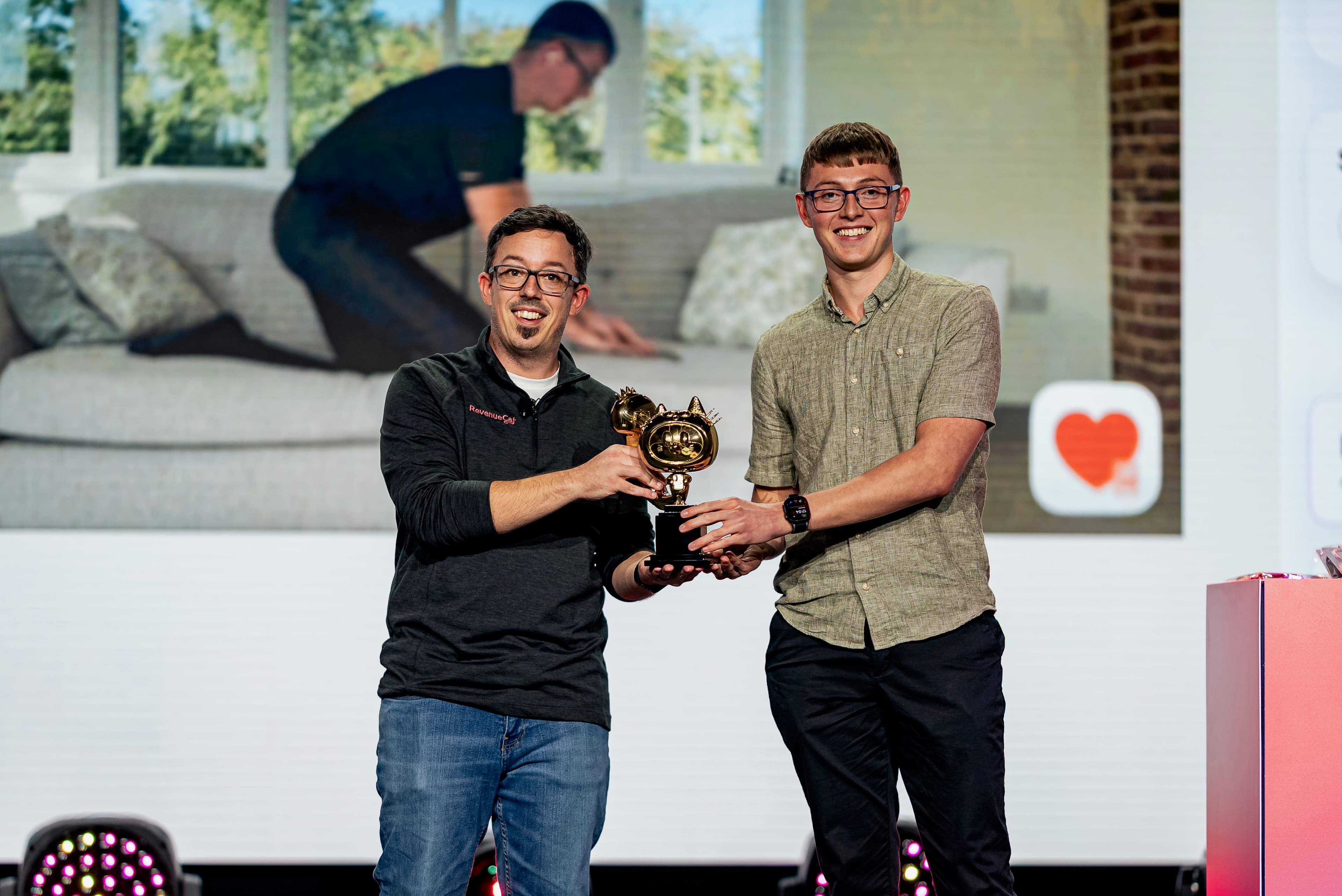 The Shippy trophy on stage at the Shipaton awards