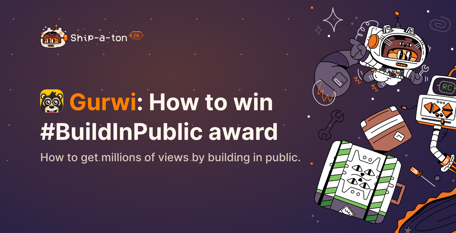 Gurwi: How to win the #BuildInPublic award
